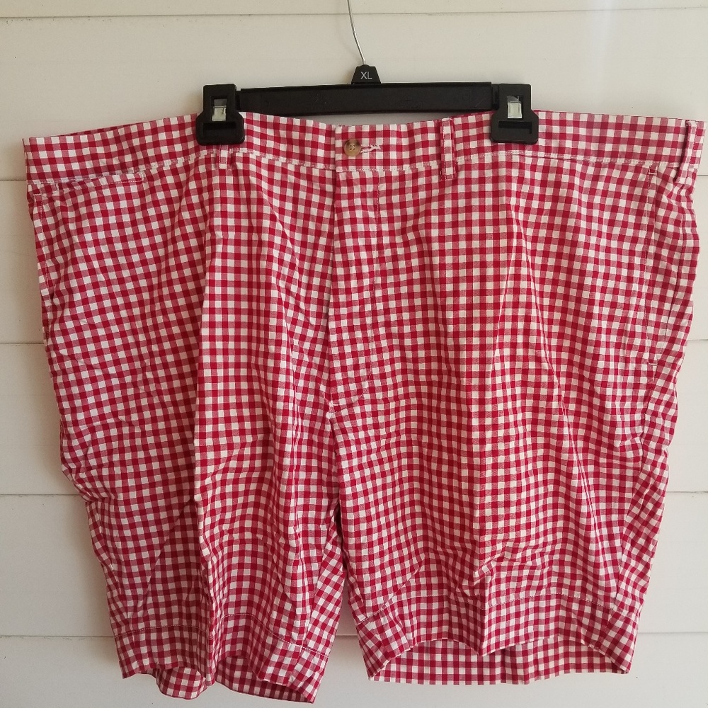 Polo Ralph Lauren Men Shorts 48B Gingham Plaid Red